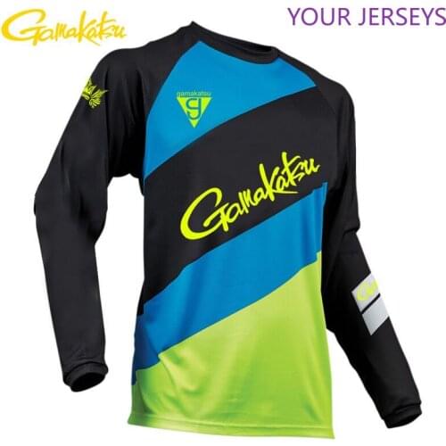 2022 Gamakatsu Anti-sweat Fishing T Shirt Outroor Fishing Sports Wear Cycling Clothes Sun Protection Breathable Fishing Tshirt