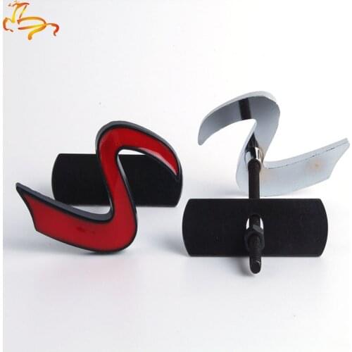 3D Metal S Front Grille Emblem Sticker Badge Decals for Mini Cooper R50 R52 R53 R56 R60 F54 F55 F56 F60 JCW Auto Accessories