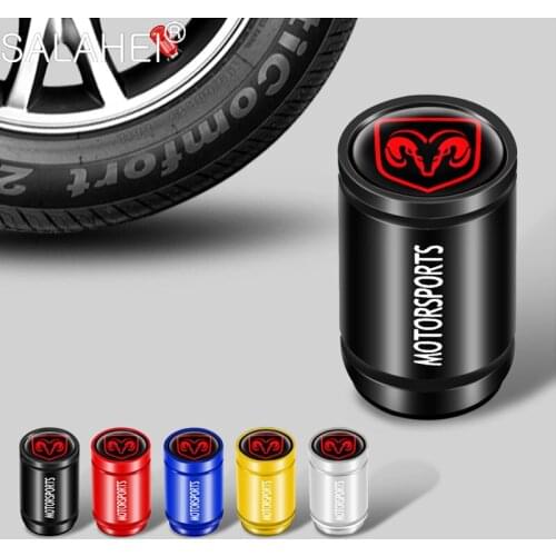 5Colors 4Pcs/set For Dodge RAM 1500 Charger SXT SRT Challenger R/T RT Caliber Journey Caravan Chrysler Car Wheel Tire Valve Caps