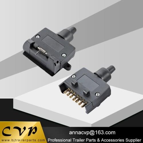 7 Pin Flat Male Female Trailer Connector Plug Socket Boat Caravan Motorhome Car Auto Truck RV Parts Camper Accessories