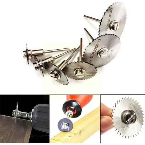 7pcs/set Metal Circular Saw Disc Wheel Blades 22/25/32/35/44/50mm Saw Rotary Circular Blades Cutting Saw HSS Disc With Tool V3N9