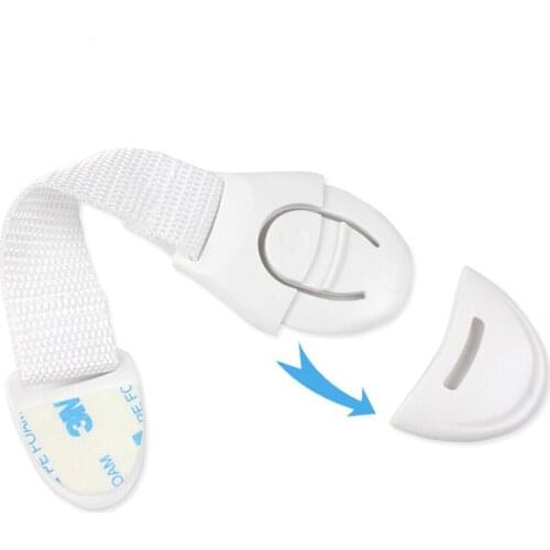 8Pc/Lot New Baby Plus ABS Plastic Webbing Child Safety Lock 3M Glue Drawer Cabinet Toilet Locks