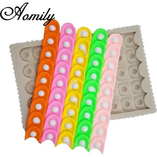 Aomily Rainbow Cake Surround Fondant Mold Wedding Cake Silicone Beautiful Mousse Sugar Craft Icing Mat Pad Pastry Baking Tool