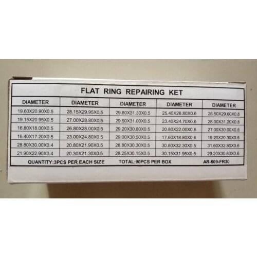 Free Shipping 90PCs Flat Ring Repairing Kit for Watch Back Case Assorted Sizes