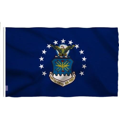 Candiway wave United States Air Force flags Brass buttonhole 90*150cm flags Blue US Air Force Banner Fluttering USA flag