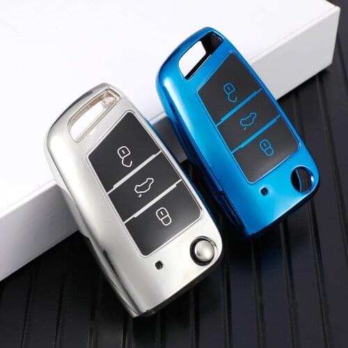 Car Key Case Cover Bag Keychain For VW Volkswagen MK7 Golf 7 Tiguan MK2 for Seat Ibiza Leon FR 2 Ateca Altea Skoda Octavia A7