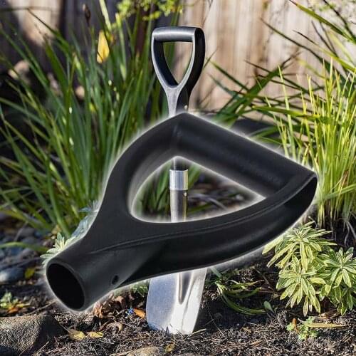 D-shaped steel shovel handle Black Plastic Replacement Raking Garden Tools Shovel Top Accessories Handle Digging N6H0