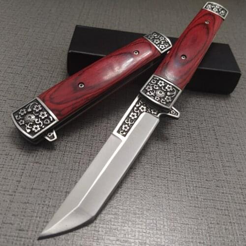 Damascus America 56HRC Folding Knife New Stainless Steel Survival Tactical Knife Rescue Tools Camping Hunting Knife Pocket Knife