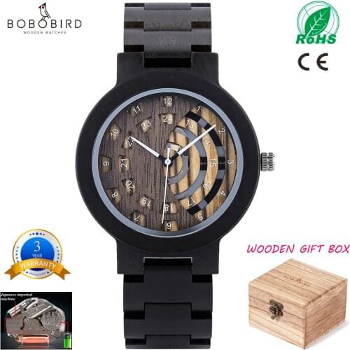 Dropshipping BOBO BIRD Mans Wood Watches New Design Luxury Wristwatches relogios masculinos de luxo original in Wood Gift Box