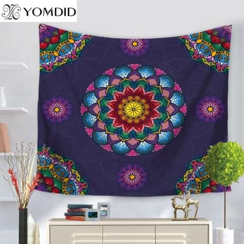 Mandala Tapestry Wall Decor Printed Tapestries for Bedroom Rectangle Geometric Thin Blanket Yoga Mat Wall Hanging Art Cloth
