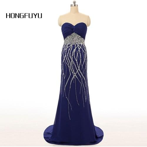 Royal Blue Sweetheart Chiffon Evening Dresses 2019 Robe De Soiree Court Train Zipper Vestidos De Gala 2019 Cortos z102807