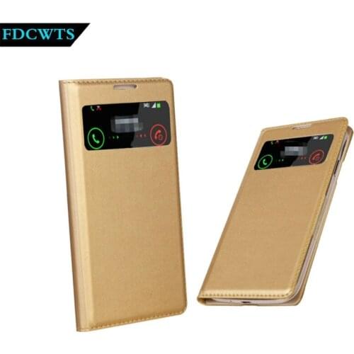 FDCWTSSmart View Leather Case Flip Cover For Samsung Galaxy S4 I9500 I9505 Sleep Slim Original Phone Case For Samsung S4 S 4