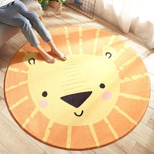 Round Carpet Floor Mats Doormats Carpets Lion Alfombra Salón Tapis Tapijt Badmat Deurmat Kleed dywan dla dzieci ковер Cartoon
