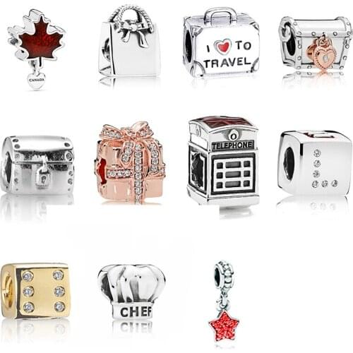 New Fashion Classic Luxury 925 Silver Bag, Gift, Maple Leaf, Sieve, Box, Glamour DIY Original Womens Jewelry Birthday Gift