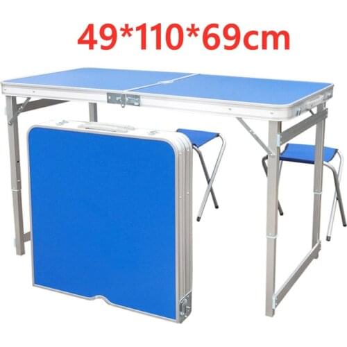Portable Outdoor Folding Tables and Chairs 110 * 49 * 69cm Table Camping Barbecue Table Aluminum Alloy Beach Table Balcony Table