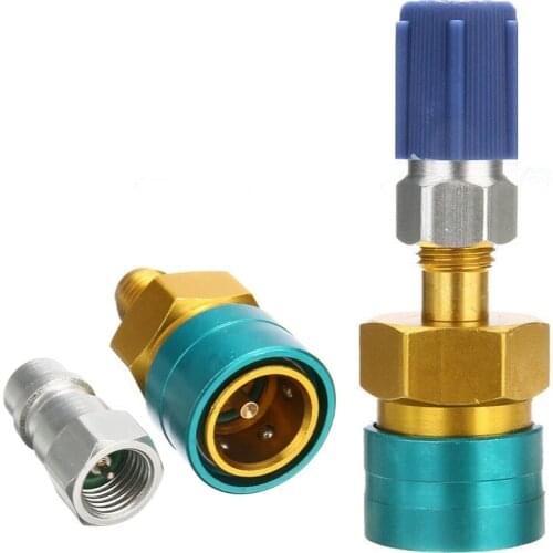 R1234YF To R134A Low Side Quick Coupler Hose Adapters Fitting Connectors Car Easy To Install Design Longevity and Durable