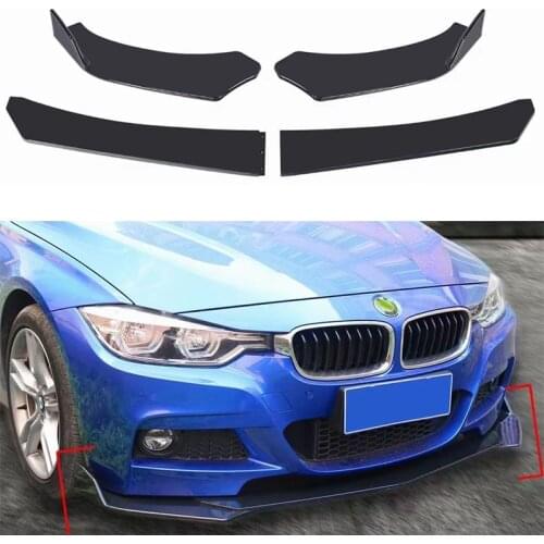 Car bumper Adjustable 4 pacs ABS Car front lip cabon black for SUBALU Honda Toyota BENZ BMW AUTO Accessiores