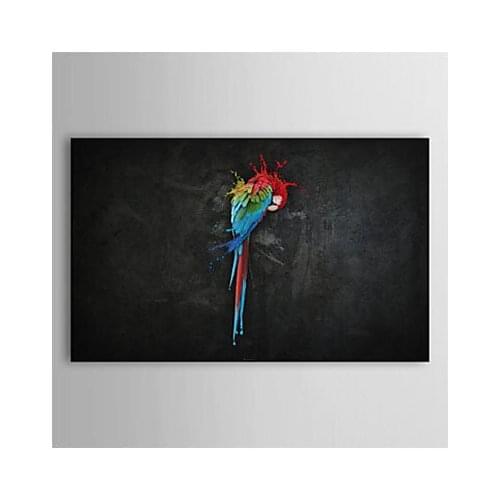 Hand Painted Canvas Painting-Animal Parrot -Animal Oil Painting Wall Art-Modern Canvas Art Wall Decor