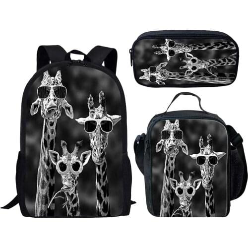 Children School Backpack For Boys Animal Giraffe Knapsack Girls Butterfly Backpacks Kids Satchel Space School Bags Grade 1-6