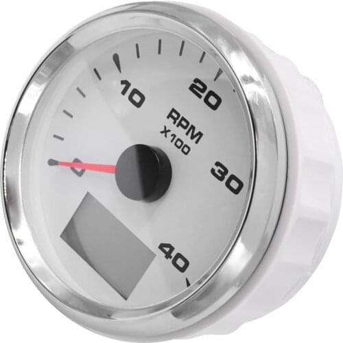 4000RPM Tachometer With LED Digital Hourmeter Marine Outboard Diesel Engine Motor Generator Tacho Meter Gauge 12V/24V