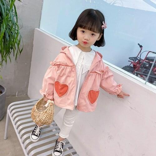 Girls Babys Kids Coat Jacket Outwear 2021 Sweetheart Spring Autumn Overcoat Top Sport Zipper Princess Toddler Childrens Clothi