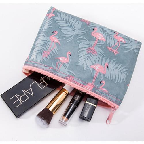 High Capacity Makeup Bag Travel Flamingo Cosmetic Bag Waterproof Toiletries Storage Bags Travel Kit Ladies Beauty Bag Organizer