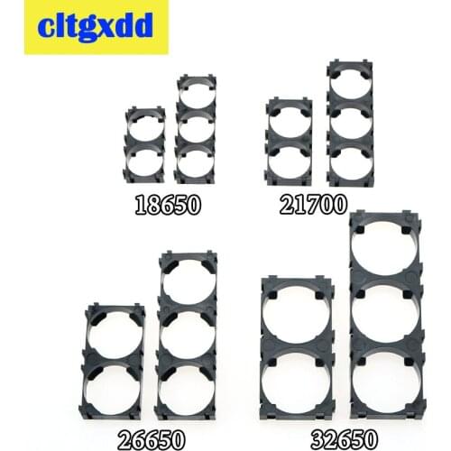 20pcs 18650 21700 26650 32650 Lithium Cell Cylindrical Battery Case Holder Batteries Pack Plastic Holder Fireproof Bracket