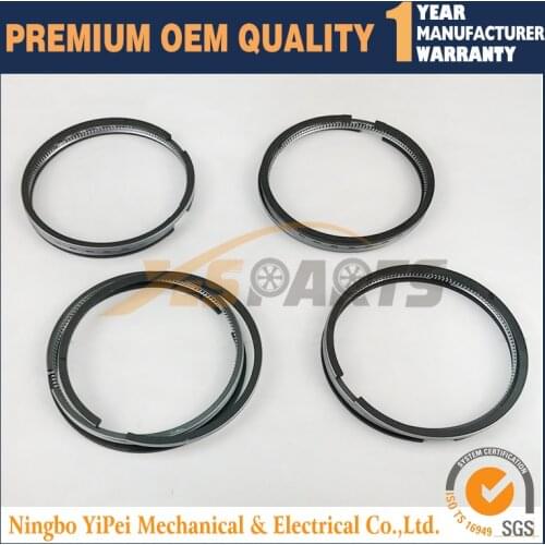 4 Sets STD Piston Ring Set For Kubota V1902 Engine 19274-21050