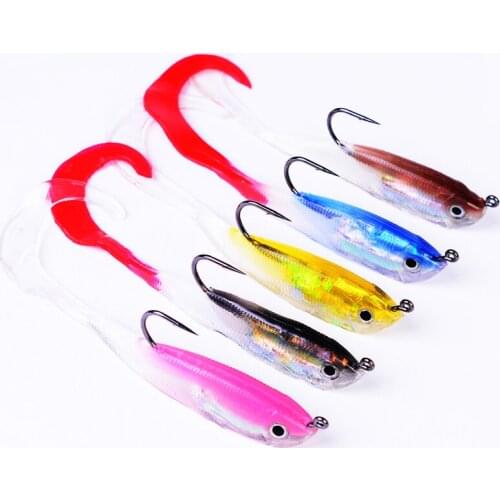 5 Pcs 15g10cm Soft Bait Jig Wobbler Fishing Lures Japan Shad SwimFish Baits Artificial Bait Jig Head Fly Fishing Silicon Rubber