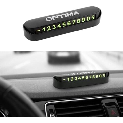 Car Temporary Parking Card Phone Number Card Plate Sticker for KIA Optima Car Accessories