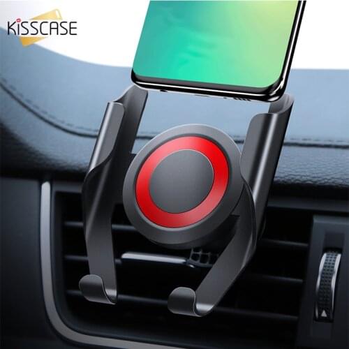KISSCASE Universal Car Phone Holder Stand for Phone in Car 360 Rotation Air Vent Mount Car Holder for iPhone galaxy note 10 plus