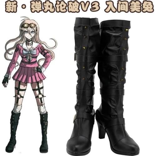 Anime Danganronpa V3 Killing Harmony Iruma Miu Cosplay Shoes Boots Cosplay Halloween Party Shoes Custom Made