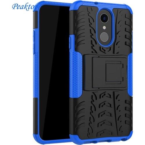Peaktop Case For LG Q7 case LG Q7 phone cover PC+TPU Shockproof For Fundas LG Q 7 Armor Case Heavy Duty Kickstand Cover 5.5inch