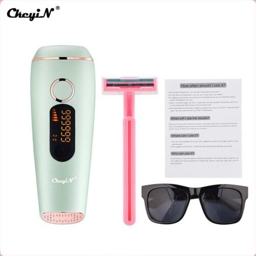 CkeyiN IPL Hair Removal 999999 flashes Painless Permanent Laser Hair Remover Device At Home Epilator Women & Man Skin Sensor 50