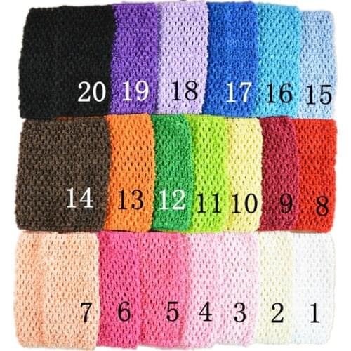 10pcs/lot Crochet Kids Tube Head Bands Headbands Girls DIY Dress Part Shipping 37 Colors H015