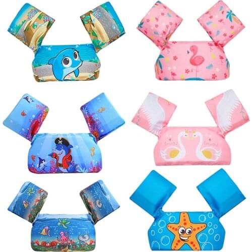 2-6 kids Swimming Ring puddle jumper Foam Cartoon Baby Arm Ring buoyancy vest garment of floating kids safety life vest