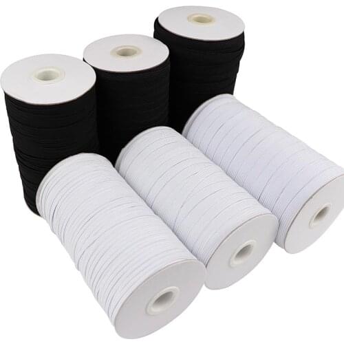 5 Yards 3/6/8/10/12mm Elastic Band Elastic Rubber Stretch Rope For Sewing Garment Accessories Pants Bags DIY Fabric