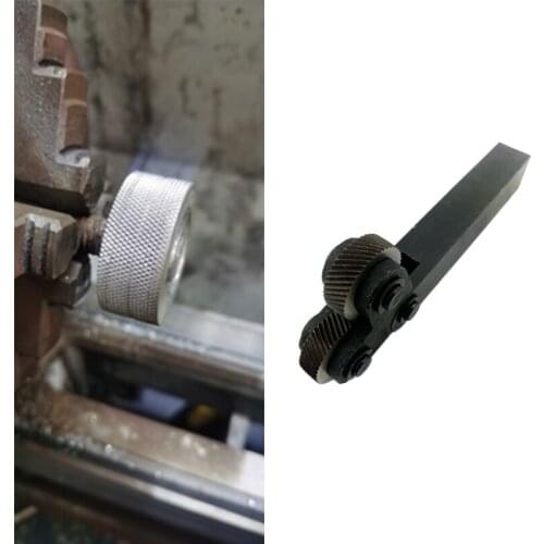Knurling Tool 0.5/1/2mm Diagonal Dual Wheel Linear Knurl Set Steel Lathe Cutter Wheel Knurling Tool Holder Hob Set Nice New