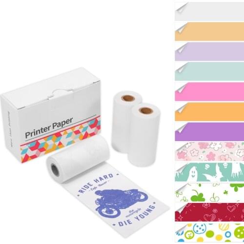 Phomemo Termica Fotos Paper Sticky Notes Sticker No Ink Printing Without BPA Adhesive Label Width 50/53mm Thermal Paper Rolls