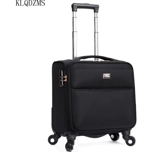 KLQDZMS 18inch boarding trolley case wheels men carry-on box travel bags women trolley luggage