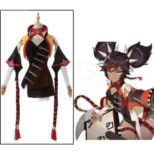 Game Genshin Impact Cosplay XINYAN Cosplay Costume Game Genshin Impact Costume for Women Halloween Suit Sexy Dress Outfit Set
