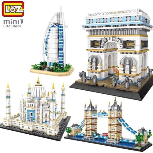 LOZ MINI Blocks World Famous Architecture Tower Bridge Model Burj Al Arab Collection Gift for Kids Toys Christmas Present 1028