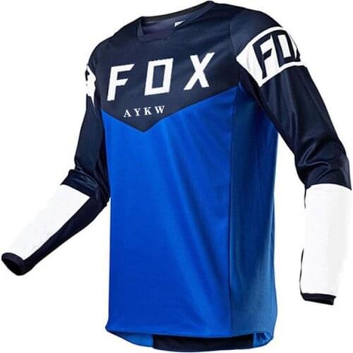 2021 NEW Motocross jersey motocro bike DH Cycling jersey men AYKW Fox mtb Men shirts Anti-Pilling Breathable