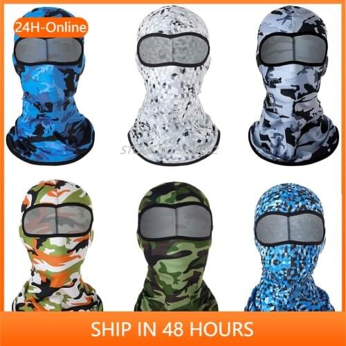 NEW 2021 Summer Outdoor Sports Riding Headgear Ice Silk Sunscreen Mask Balaclava Cap