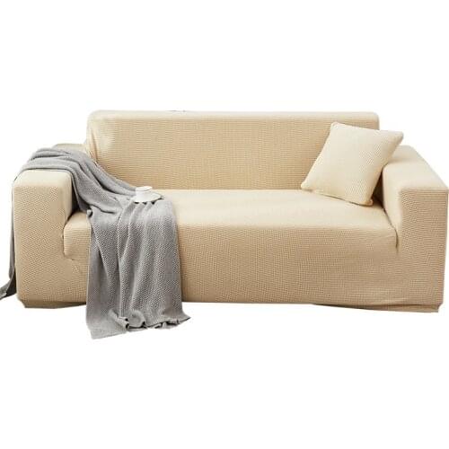 Nordic Style Solid Color Knitting Sofa Cover Elastic Slipcovers Stretch Towel Corner Covers for Living Room Home Decor