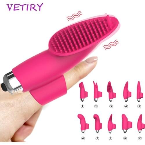 VETIRY Finger Vibrator AV Stick Sex Toys for Woman Lesbian Orgasm Clitoris Stimulator Adult Product Masturbation G-Spot Massager