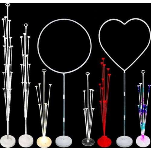 7/11/13/19 Tubes Balloon Stand Holder Column Confetti Balloons Happy Birthday Ballon Kids Baby Shower Wedding Party Decorations