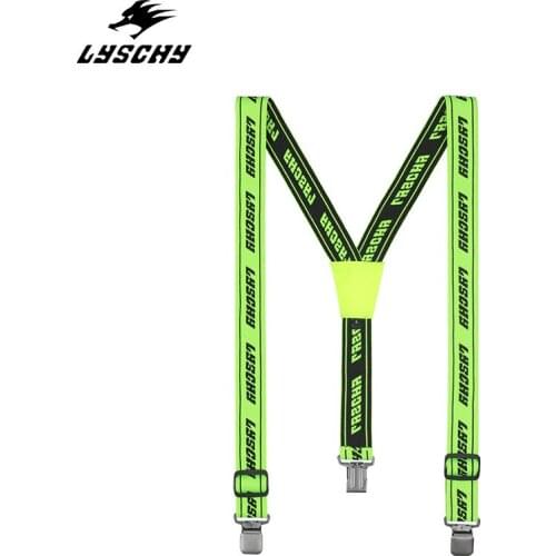 Motorcycle Racing Riding Suspenders Belt Strap Clip-On Pants Suspenders Braces Mens Y-shape Back Suspenders Adjustable Braces