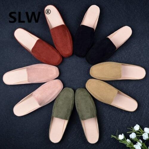 Slides Shoes Without Heel Loafers Mules Women Cover Toe Womens Slippers 2019 Butterfly-knot Sliders Flat