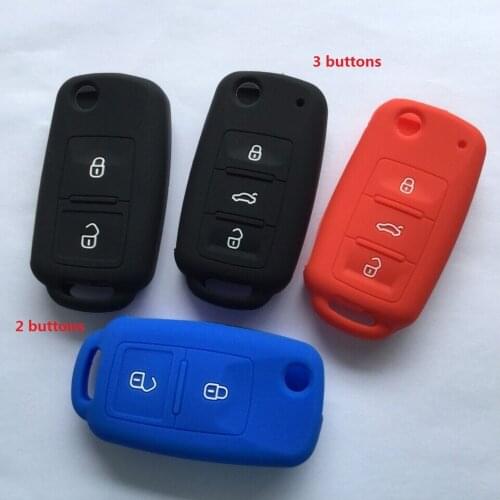 Silicone Cover FOB Key Shell Holder For Volkswagen CC GTI VW Tiguan Jetta Passat Beetle SKODA Roomster SEAT Altea Leon Ibiza